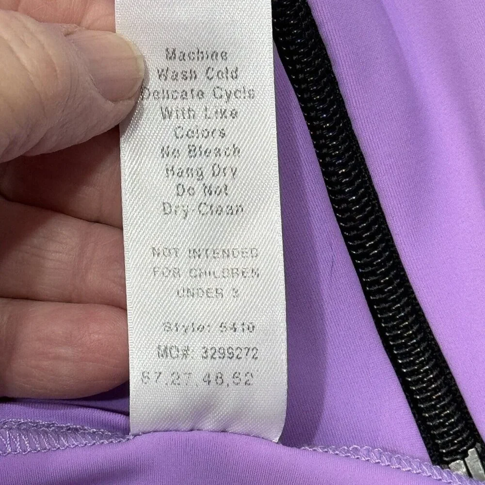 WEISSMAN‎ Unisex Lavender Hooded Dance Vest Size LC Zipper Hip Hop Costume NEW